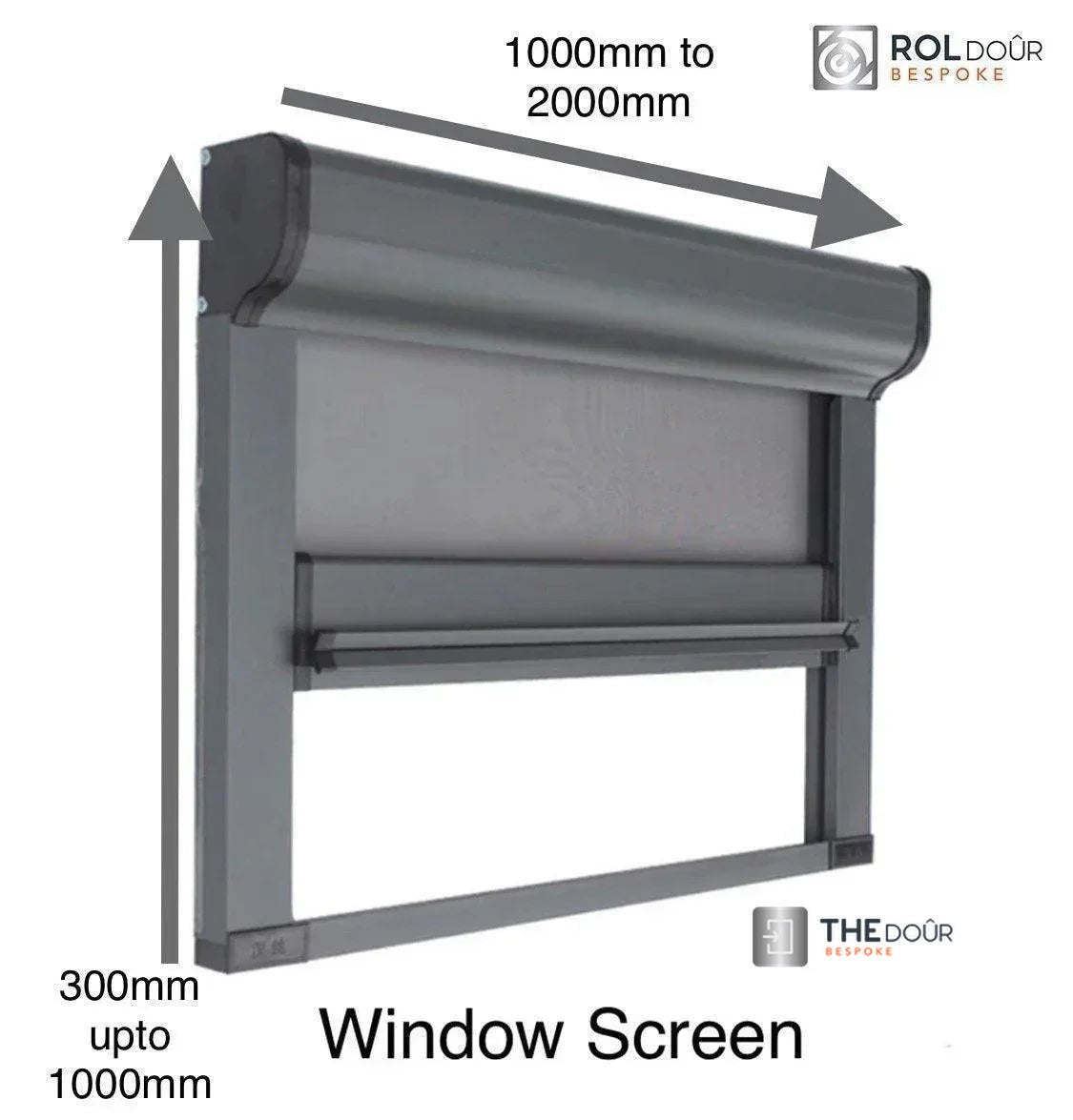 ROLdour Duo Screen Retractable door kit - Dark Brown frame 1000mm up to 2000mm tall options-TAMdour-Dark brown,door,duo screen,retractable door,retractable Roller door,ROLdour,shower,shower door