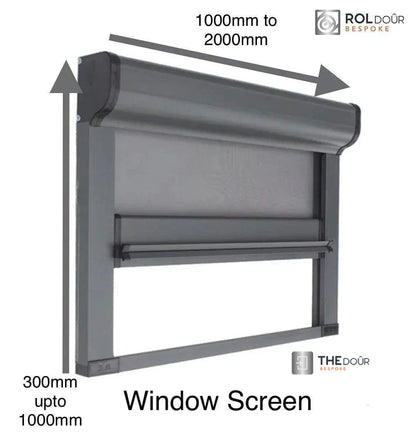 ROLdour Duo Screen Retractable door kit - Dark Brown frame 1000mm up to 2000mm tall options-TAMdour-Dark brown,door,duo screen,retractable door,retractable Roller door,ROLdour,shower,shower door
