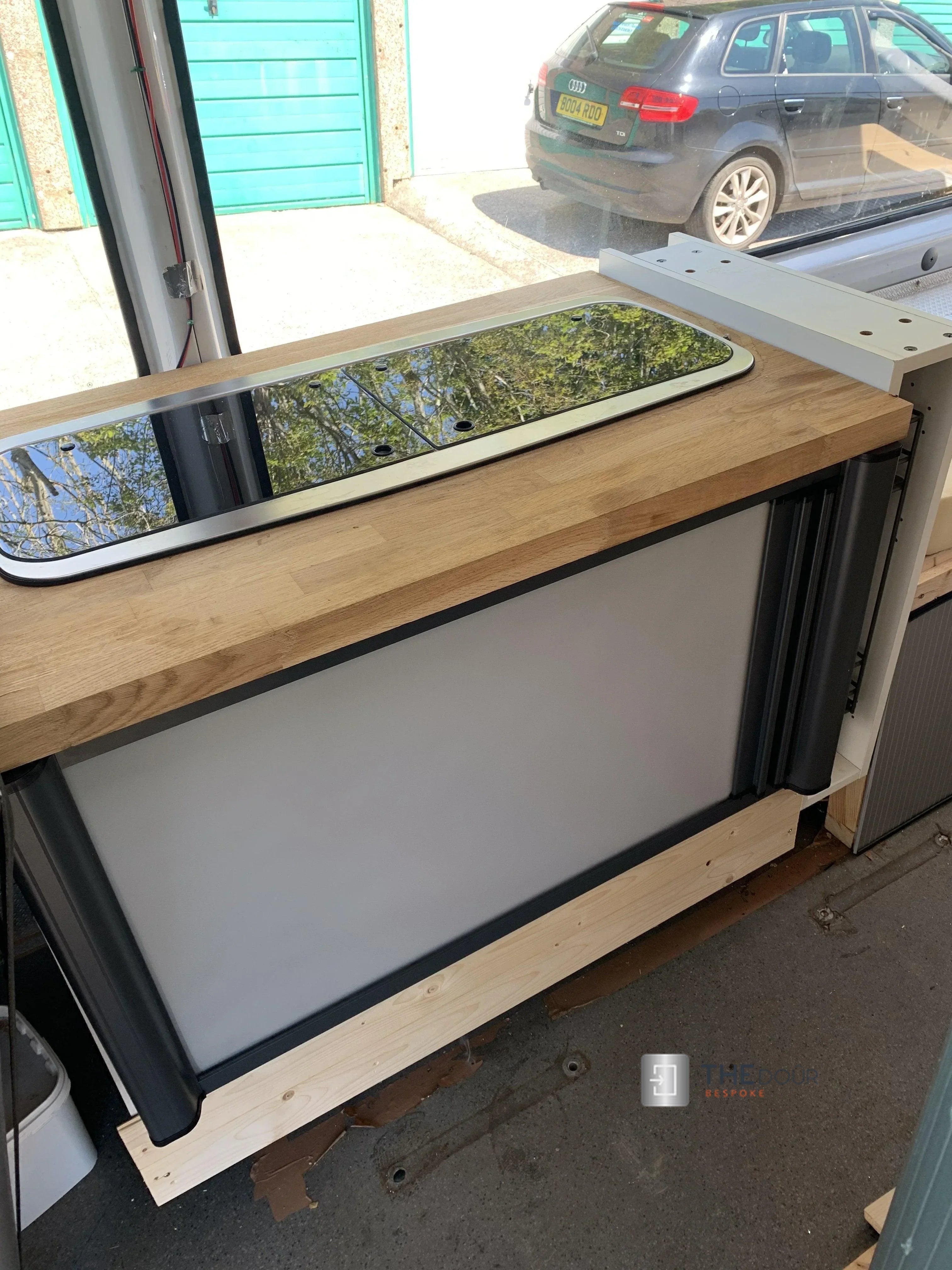 ROLdour Duo Screen Retractable door kit - Dark Brown frame 1000mm up to 2000mm tall options-TAMdour-Dark brown,door,duo screen,retractable door,retractable Roller door,ROLdour,shower,shower door