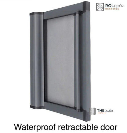 ROLdour Duo Screen Retractable door kit - Dark Brown frame 1000mm up to 2000mm tall options-TAMdour-Dark brown,door,duo screen,retractable door,retractable Roller door,ROLdour,shower,shower door