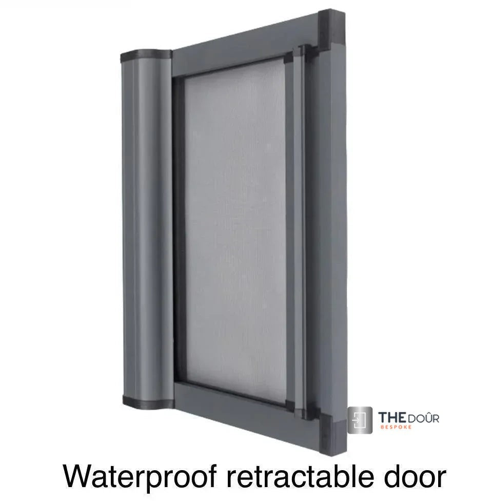 ROLdour Duo Screen Retractable door kit - Dark Brown frame 1000mm up to 2000mm tall options-TAMdour-Dark brown,door,duo screen,retractable door,retractable Roller door,ROLdour,shower,shower door