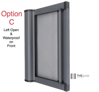 ROLdour Single Retractable door kit - Gloss Black frame-TAMdour-Dark grey,door,Drak grey,retractable dark grey door,ROLdour,shower,shower door