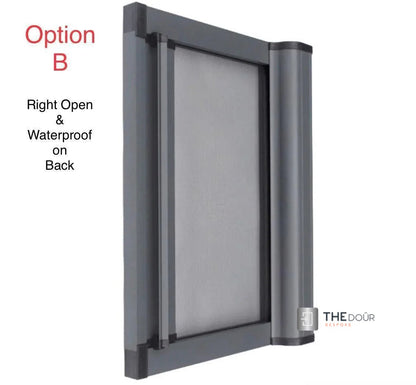 ROLdour Single Retractable door kit - Gloss Black frame-TAMdour-Dark grey,door,Drak grey,retractable dark grey door,ROLdour,shower,shower door