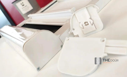 ROLdour Single Retractable door kit - Gloss White frame-TAMdour-Dark grey,door,Drak grey,retractable dark grey door,ROLdour,shower,shower door