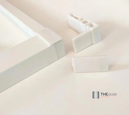 ROLdour Single Retractable door kit - Gloss White frame-TAMdour-Dark grey,door,Drak grey,retractable dark grey door,ROLdour,shower,shower door