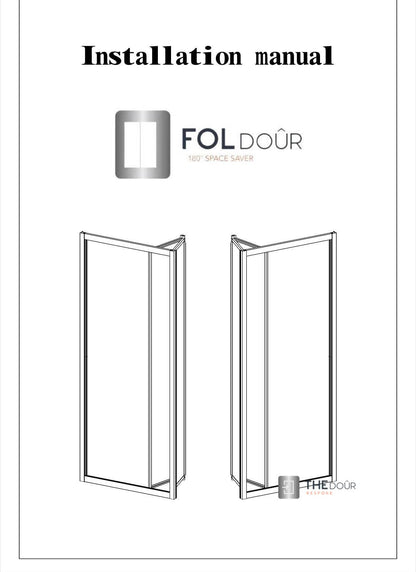 White FOLdoûr Bi Fold Accordion Aluminium Frame Frosted White Acrylic Shower Screen Door Designed for a Campervan