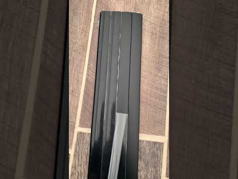 Tambour Black Door kit - WHITE HANDLE 1500mm to 2000mm tall