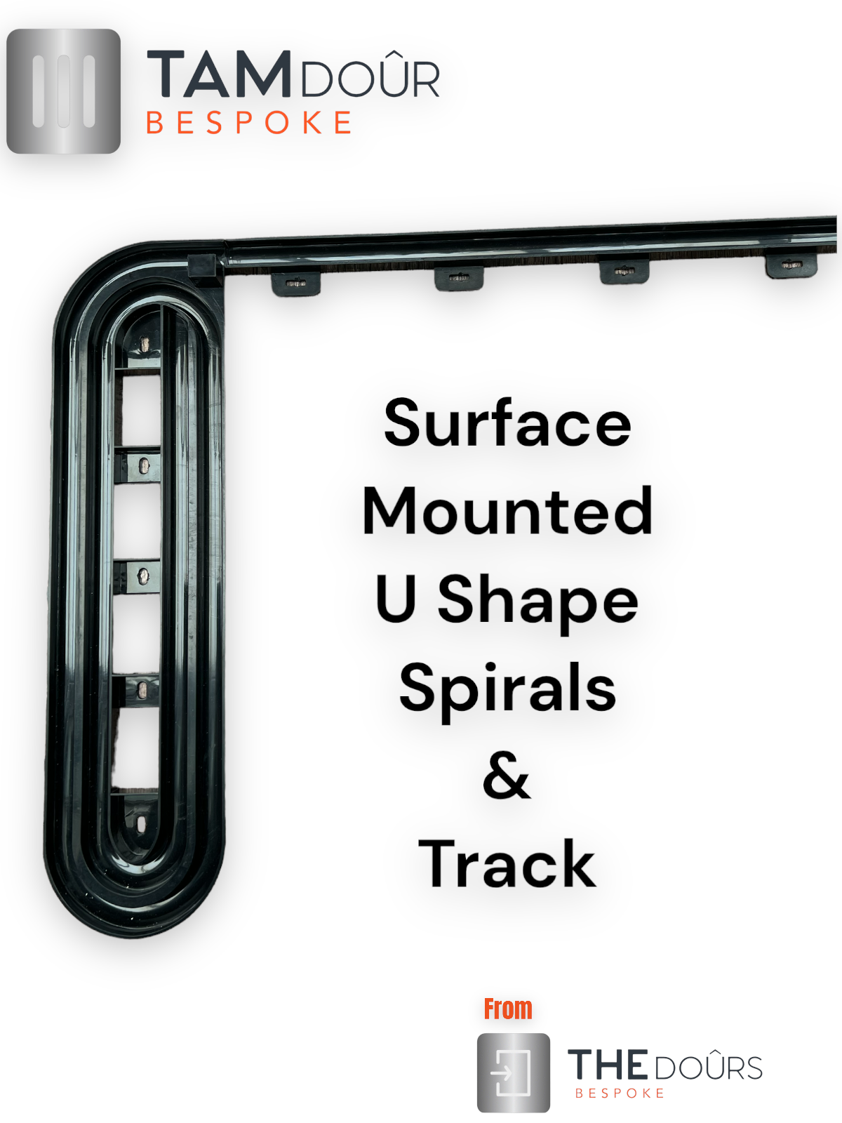 Schwarzes Rollladentür-Set – weißer Griff, Höhe 1500 mm bis 2000 mm