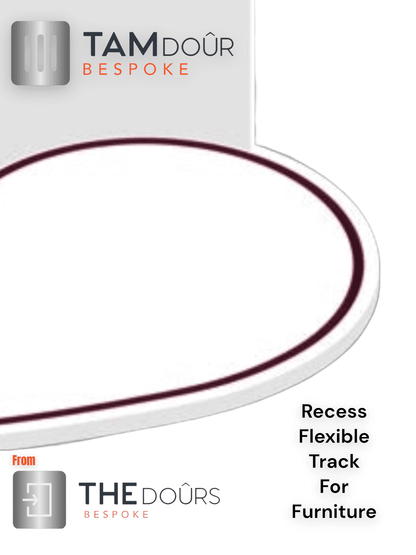 Tambour Silver Door kit - BLACK HANDLE 1500mm to 2000mm tall options