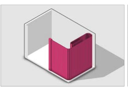 Kit de puerta de persiana blanca - MANGO PLATA 1000 mm a 1400 mm de altura
