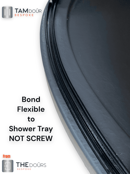 Tambour Door Black Door kit - WHITE HANDLE size 1500mm up to 2000mm tall options