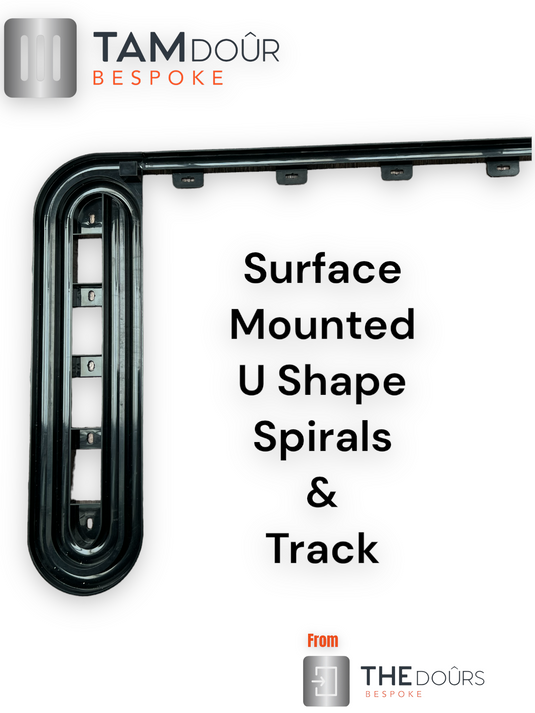 Zwarte deurkit - Zwarte handgreep van 1000 mm tot 1400 mm hoog