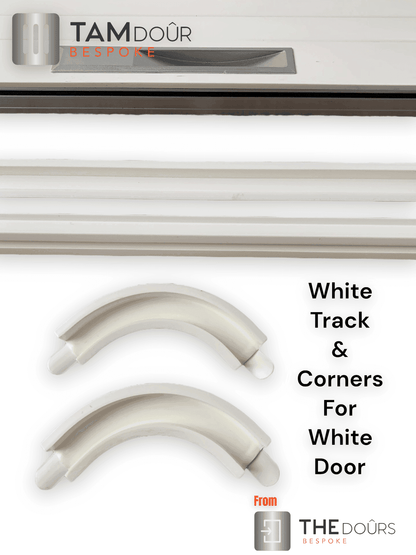 Kit de puerta de persiana blanca - MANGO BLANCO 1000 mm a 1400 mm de altura