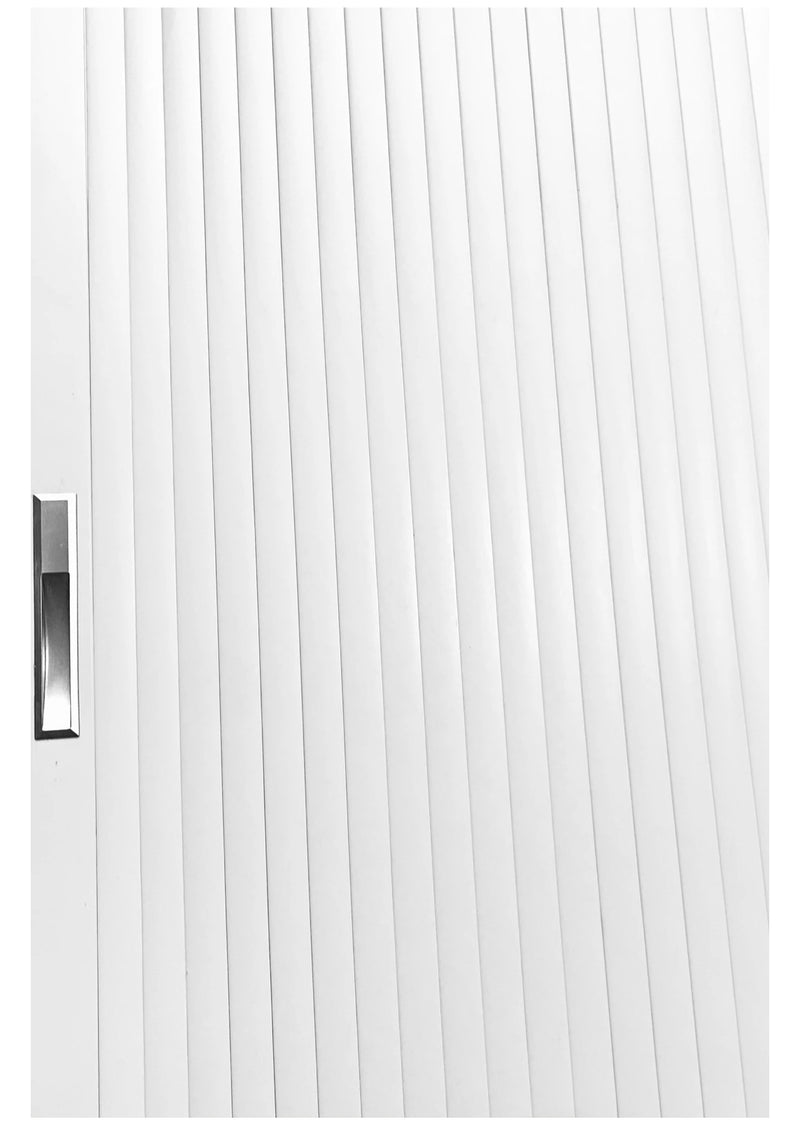 Load image into Gallery viewer, Witte deurkits - Zilveren handgreep van 1000 mm tot 1400 mm hoog
