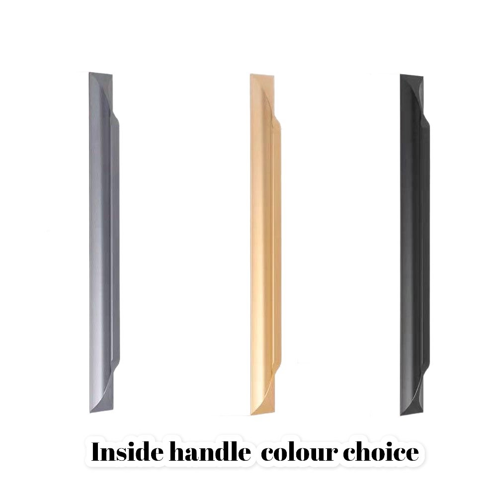 Black Door kit - Silver handle from 1000mm to 1400mm tall