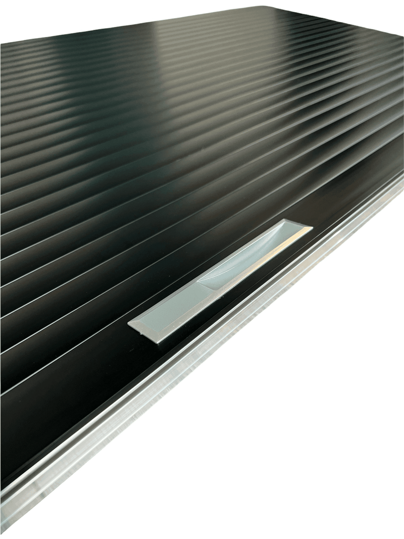 Load image into Gallery viewer, Tambour Silver Door kit - Sliver handle 1500mm to 2000mm tall options
