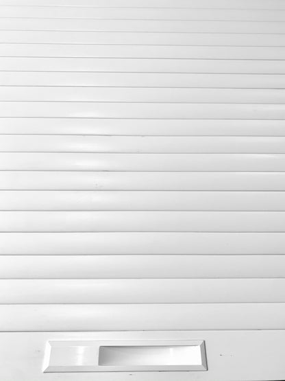 Kit de puerta de persiana blanca - MANGO BLANCO 1000 mm a 1400 mm de altura