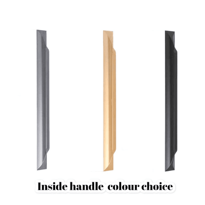 White door Kits - Silver handle from 1000mm  up to 1400mm tall