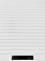 Kit de puerta blanca Tambour - MANGO NEGRO 1000 mm a 1400 mm de altura
