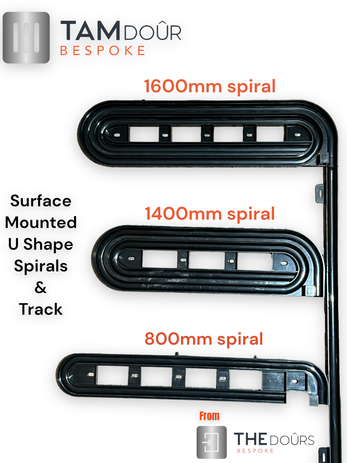 Schwarzes Rolltür-Set – schwarzer Griff, 1500 mm bis 2000 mm hoch