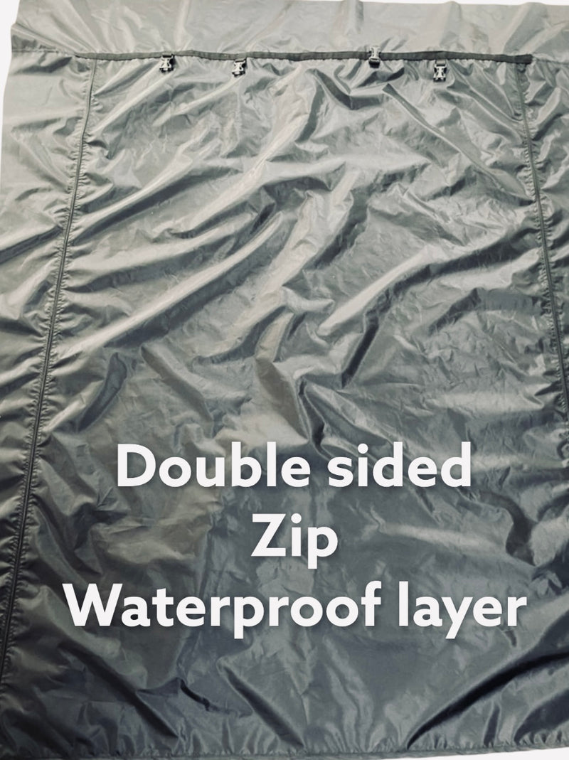 Load image into Gallery viewer, SWB VANdoûr Universal Campervan 4 in 1 Mosquito + Fly Net + Waterproof / Privacy Layer, to fit either side or rear.
