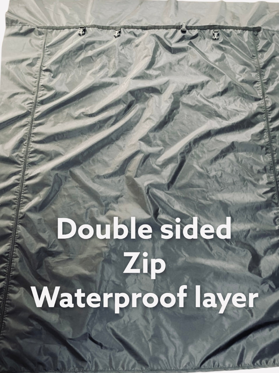 VANdoûr Universal Medium & Large Size Campervan 4 in 1 Mosquito / Fly Net + Waterproof / Privacy Layer, to fit either side or rear.