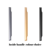 Tambour Silver Door kit - Sliver handle 1500mm to 2000mm tall options