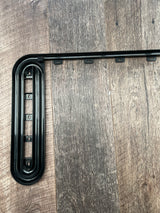 Kit porte noire - Poignée argentée de 1000mm à 1400mm de hauteur